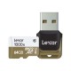 Lexar MicroSD w/ USB Reader Class10 U3 1000X 150M 64GB