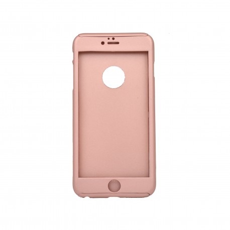 Mega 8 iPhone 6 Plus Combo Armor PC Case Rose with Tempered Glass Film